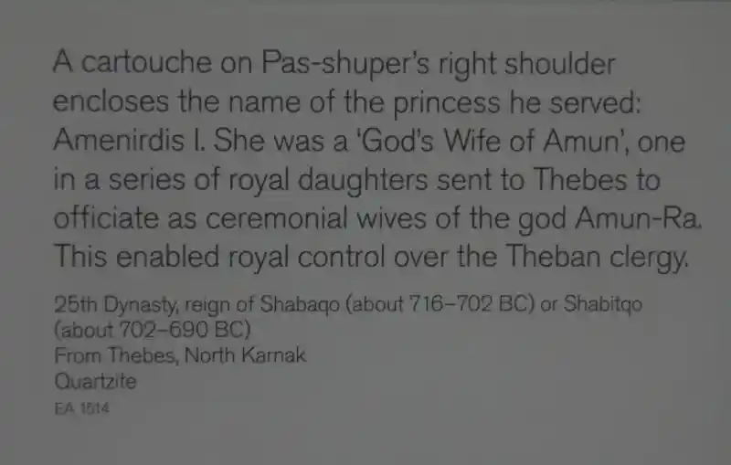 A christian cross on the scribal statue of Pesshuper 7th Century B.C.